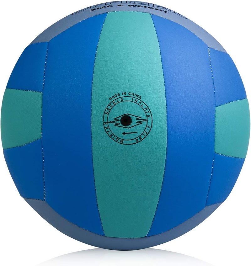 PECOGO Volleyball Size 5 PU Leather Soft Indoor Outdoor Volleyballs Sports Training Game Play Ball for Beginner, Teenager, Adult, 8.2 - Image 3